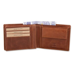 Wild Real Only!!! wallet made from real leather reddish brown