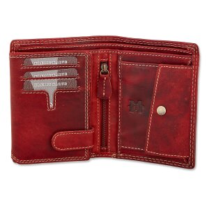 Wallet made of real water buffalo leather with horse motif