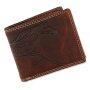 Wallet made from real water buffallo leather with horse motif mushroom