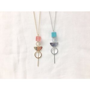 Necklace with abstract pendant length ca.80cm