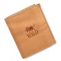 Wild Real Leather !!! wallet made of real leather 12 cm x 10 cm x 2 cm, tan
