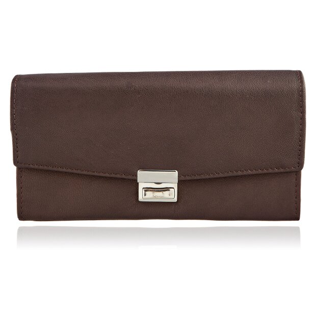 Waiter purse genuine leather 18,5LX10,5HX2,5W # 123 dark brown