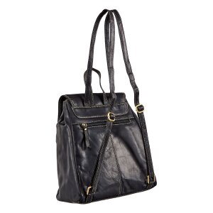 Tillberg backpack made of real leather in vintage look black