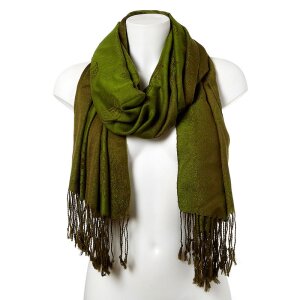 Shawl scarf with fringes 100% polyester