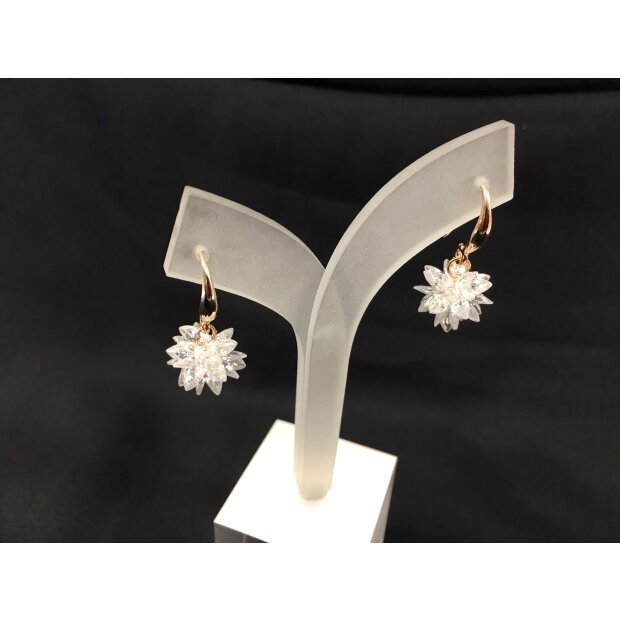 Earrings with Crystal Shard &quot;Ice Crystal&quot; gold