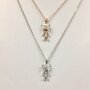 Necklace with teddybear pendant ,  46cm