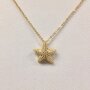 Necklace with starfish pendant gold