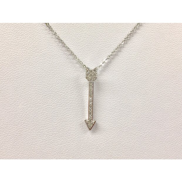 Necklace with arrow pendant silver