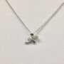 Necklace with cloverleaf pendant silver