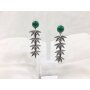 Earrings with leaves antique silver