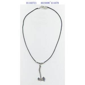 Leather necklace with ax pendant for women and men,...