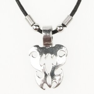 Leather necklace with tribal pendant for women and men,...