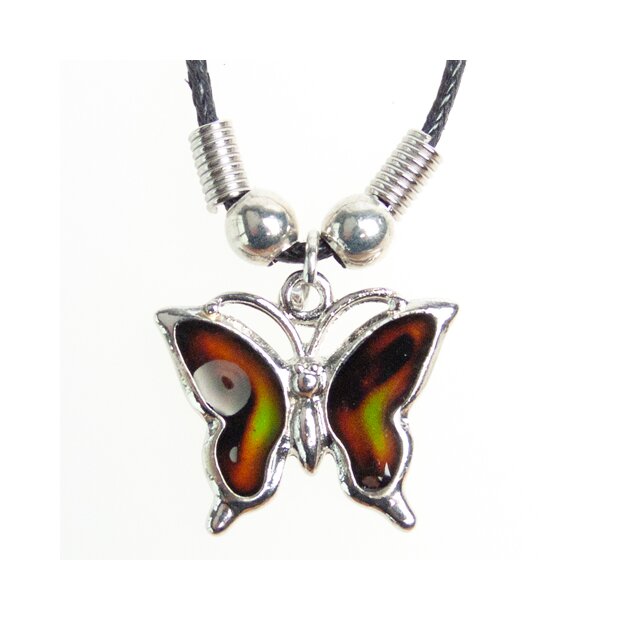 Mood necklace with an middle sized butterfly SR-20500 Length 45cm, lobster clasp