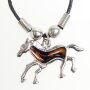 Mood necklace with horse pendant, SR-20508, Length 45cm, lobster clasp