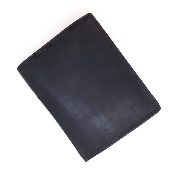 Tillberg Geldb&ouml;rse Portemonnaie Portmonee aus echtem Leder 12x10x2,5 cm schwarz