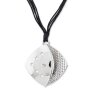 Necklace with square shaped pendant with rhinestone for women by Venture, length 41cm