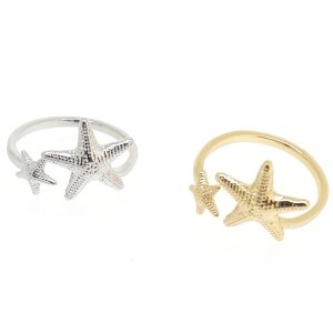 Ring with two starfish, SR-20619