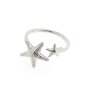 Ring with two starfish, SR-20619 silber
