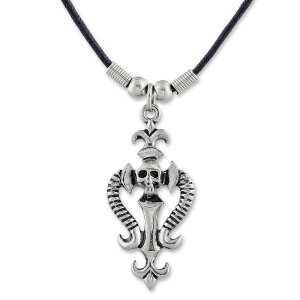 Leather necklace with a cross pendant for men and women,...