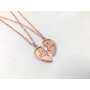Necklace with friendship pendant, set of 2, BEST FRIENDS, SR-20652, length 45cm, 2cm rose Gold