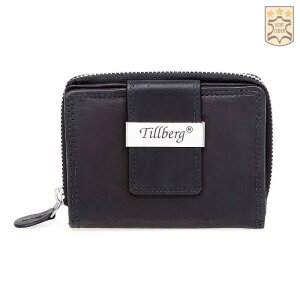 Tillberg ladies wallet made from real leather black+navy blue