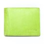 Real leather wallet 12 cm * 9.5 cm * 1.8 cm MK / 184 apple green S-0647