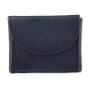 Tillberg mini wallet made from real leather 5,5 cm x 7,5 cm x 1,5 cm, navy blue