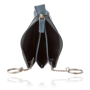 Tillberg wallet/key chain with key rings made from real nappa leather grey
