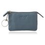 Tillberg wallet/key chain with key rings made from real nappa leather grey