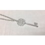 Necklace with ornate key as pendant, length 60cm, SR-20703 silver