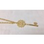 Necklace with ornate key as pendant, length 60cm, SR-20703 gold