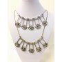 Chain with six pendants with glass stones, length 50 cm, SR-20710