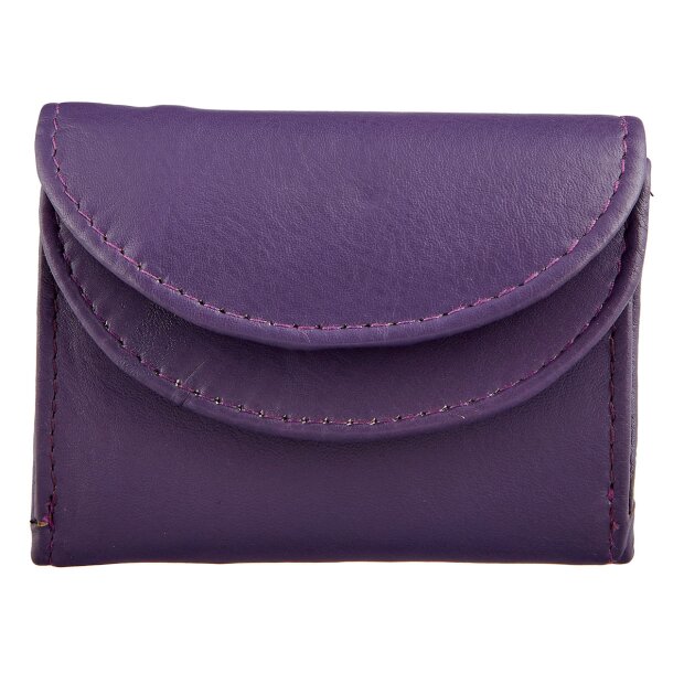 Tillberg wallet made from real nappa leather 7 cm x 9,5 cm x 2 cm, violet