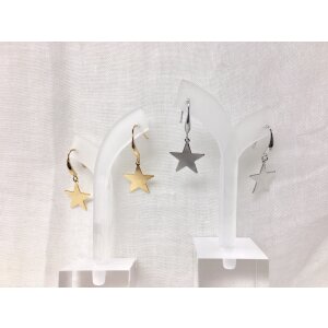 Earrings with star pendant, length 3,5 cm, SR-20718