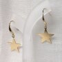 Earrings with star pendant, length 3,5 cm, SR-20718 gold