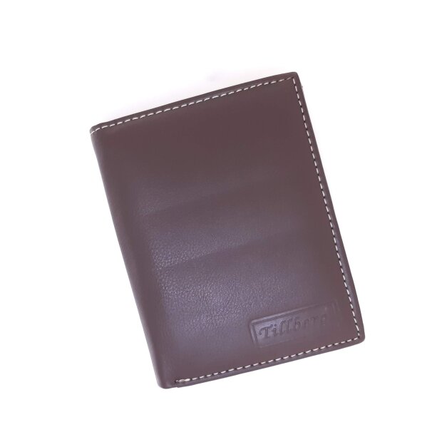 Tillberg wallet made of genuine leather 13x10x2.5 cm dark brown