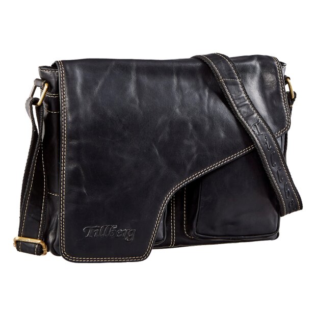 Tillberg shoulder bag made of real leather 25 cm x 32 cm x 10 cm black
