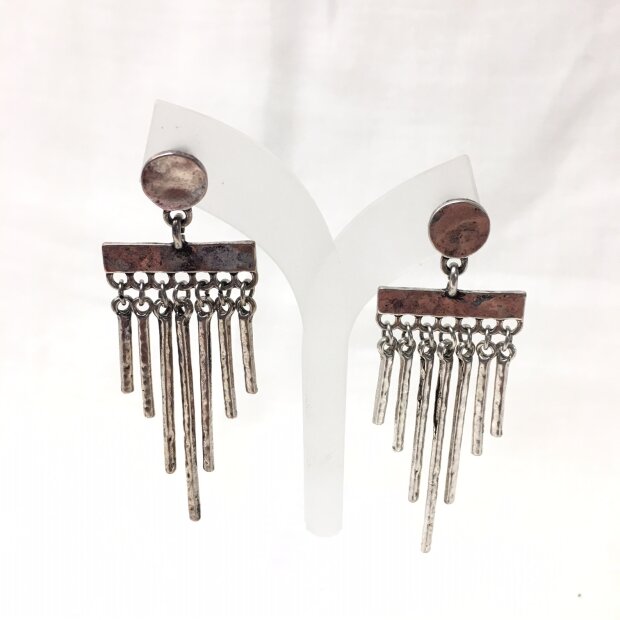 Earrings with sticks as pendant, length 6,5cm, SR-20730 silver