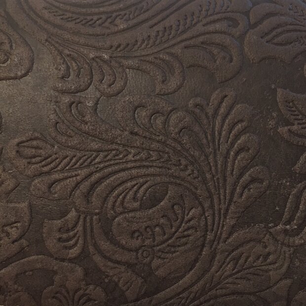 Ladies wallet with floral pattern black