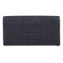 Ladies wallet made from real water buffalo leather dark blue