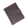 Leather wallet 12 cm x 9,5 cm x 2 cm dark brown