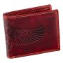 Tillberg mens wallet, purse Adler 100% water buffalo leather 10x12x2.5cm red S-0565