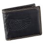 Tillberg mens wallet, purse Adler 100% Wasserb bfel leather 10x12x2.5cm navy blue S-0565