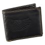 Tillberg mens wallet, wallet Adler 100% water buffalo leather 10x12x2.5cm black