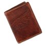 Wallet made from real water buffalo leather with eagle...