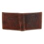 Wallet made from real water buffallo leather with horse motif tan