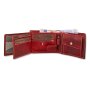 High quality robust wallet made of buffalo leather, deer motif red