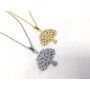 Stainless steel necklace with tree pendant gold