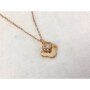 Stainless steel necklace with pendant with crystal stone rose gold