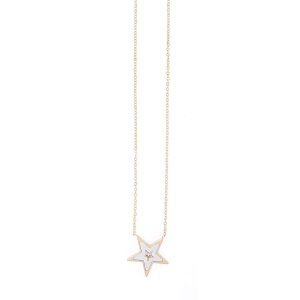 Stainless steel necklace with star pendant